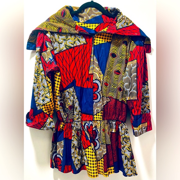 African print Peplum Blouse - Picture 3 of 8